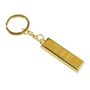 Miniature Gold Bar Key Ring