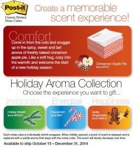 Holiday Scented Post-it Notes