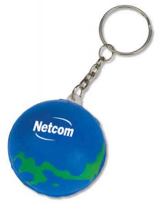 Globe Stress Ball with Key Tag # 6510