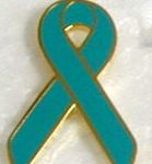 Teal Awareness Ribbon Lapel Pin