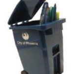 Miniature Imprinted Rolling Trash Can