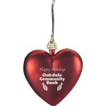 Heart-shaped Red Satin Ornament