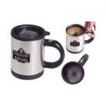 Imprinted Stainless Steel Self Stirring Mug