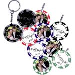 Poker Chip Photo Keychain