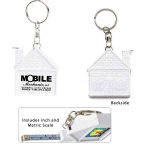 3' House Shaped Tape Measure Key Chain