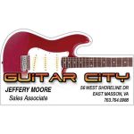Guitar Shape Magnetic Business Card