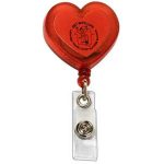 Heart Shape Retractable Badge Holder