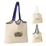 Color Tipped Canvas Tote