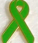 Green Ribbons Pins for September Lymphoma Awareness Month Green Ribbons for Lymphoma Awareness