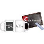 Chalkboard Coffee Mug with Chalk Included Coffee Mug with Chalkboard Writing Surface