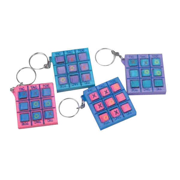 4 Pezzi Tic Tac Toe Keychain Durable Plastic, Portachiavi