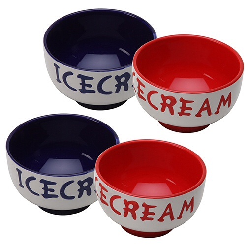 Set of Four Ceramic Ice Cream Bowls Promotional Product Ideas by