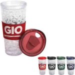 16 oz. Double Wall Acrylic Freezer Mug / Tumbler with Sleeve Grip Double Wall Freezer Mug