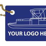 Pontoon Floating Foam Keychain Rectangle Shape Floating Keychain