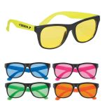 Sunglasses Color Tinted Lenses Rubberized Imprinted with Your Name or Logo