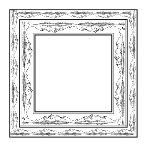 Hikers Favorites Are Our Mountains and Hills Border for Bandannas