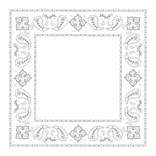 Light Outline for Paisley Bandana Scarves