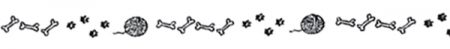 Border Snippet Showing Dog and Cat Paws for Bandannas