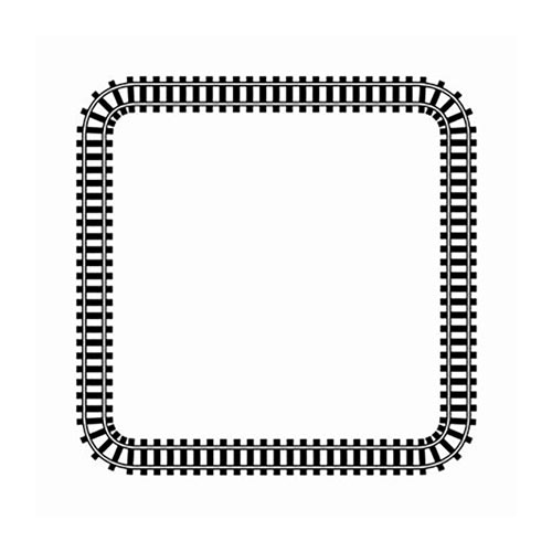 Train Hobbyists Love Our Rail Road Tracks Border for Bandannas