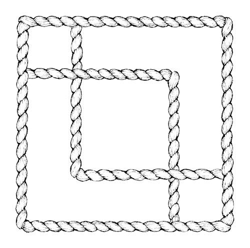 Rope Square Designed Bandanna for Roping and Rodeos