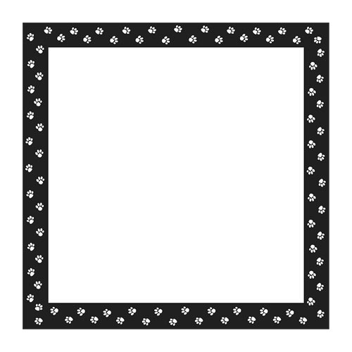 Simple Small Animal / Pet Paw Border Pattern