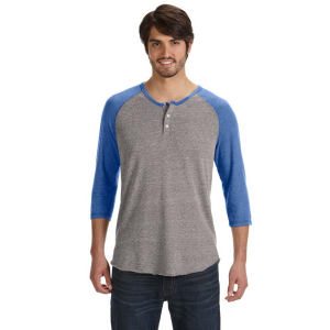 Buttoned Raglan Baseball Shirts