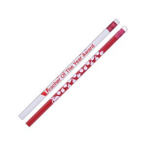 Red and White Pencils with Apple Theme Eraser - Cost Effective