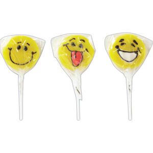 Lolli Lolly Pops in Smiley Emoji Shapes