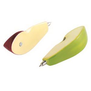 Green and Red Apple Wedge / Slice Pens - Magnetic