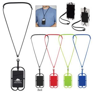 Colorful All In One Phone and Card Holder Wearable Lanyard