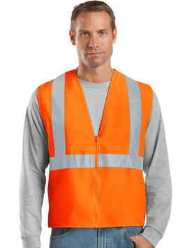 Reflective Orange Hunting Vest for Hikers and Bow Hunters