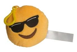 Sunglasses Smiley Face Emoji Key Tag