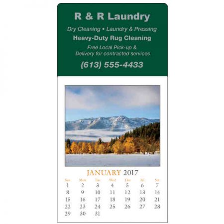 Self Adhering Small Nature Scene Calendar