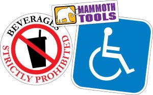 Subsurface Printed Sign Decals w/ Hard Clear Front and Adhesive Back