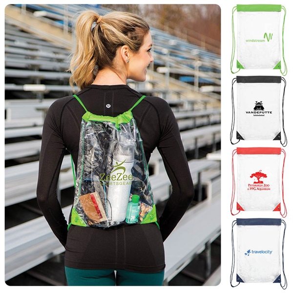 Transparent Draw String Backpacks for Sporting Events and Stadiums ...