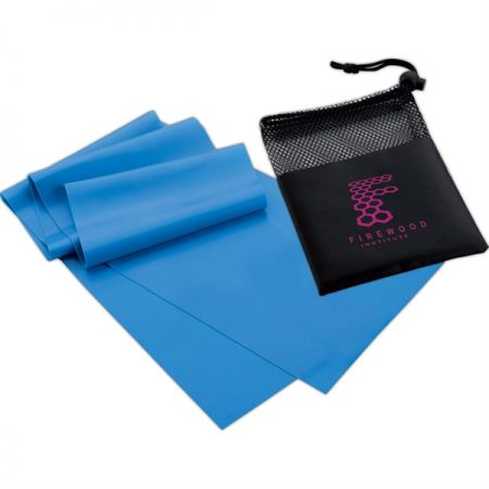 Wide, high resistance/tension band with printed carry pouch. 