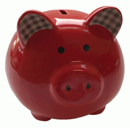 Custom printed promotional coin bank.