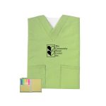 Sticky Notes (not Post-It Note brand, but similar idea) with scrub shirt cover. 