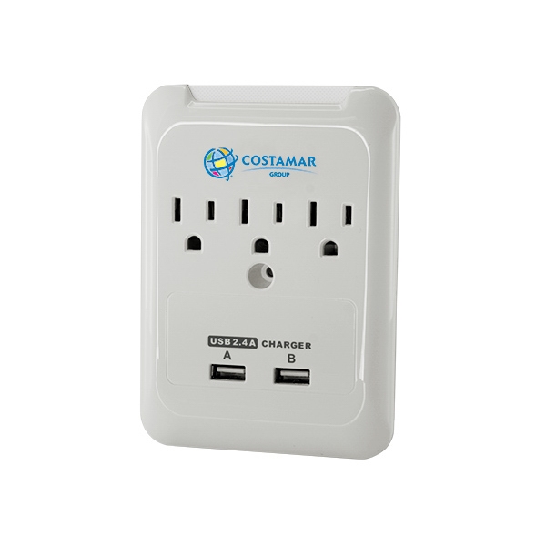 Outlet with Surge Protection and USB Charging Ports