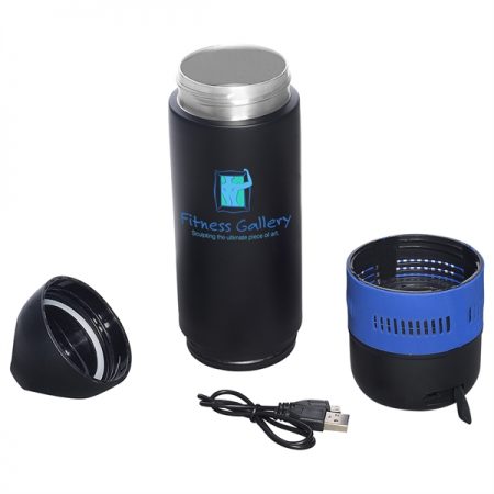 Vacuum Insulated Water Bottle with Bluetooth Speaker Base
