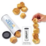 Wood Stacking Stones - Zen Stress Relief w/ Printed Tube wood-stacking-stones-set-tube