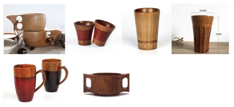Wood Mugs, Wood Cups, Wood Drinking Glass, Wood Shot Glasses