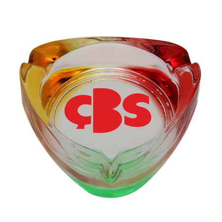 Glass Ashtray in Triangle Shape