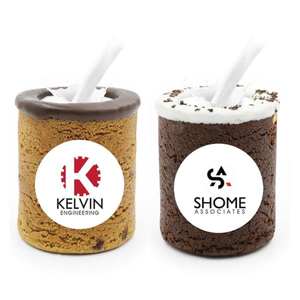 Shot glass made from molded cookie dough. 