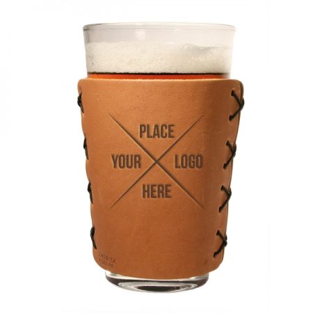100% Natural Cowhide Leather Pint Holder Sleeve / Hugger