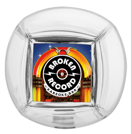 Executive Old Fashion with printed bottom.