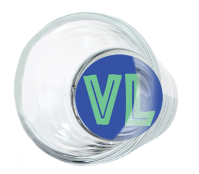 Tapered Shot Glass with custom printed bottom