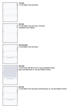 Forms C8110, V81100, Z811Blank, Z811BA, Z81100