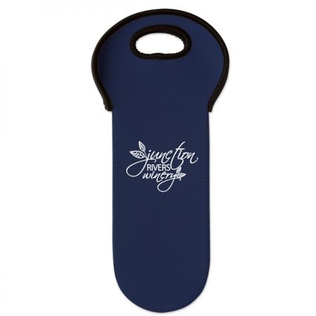 Neoprene wine bag with custom imprint.