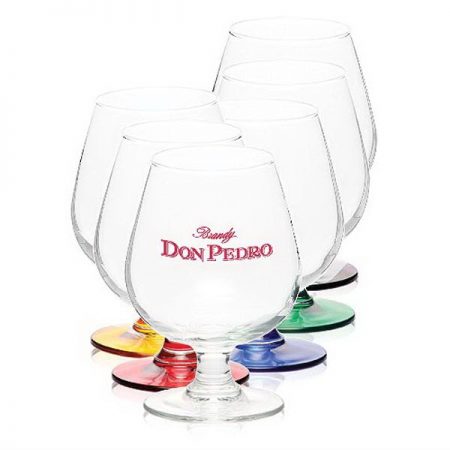 12 oz brandy glass with personalized message.
